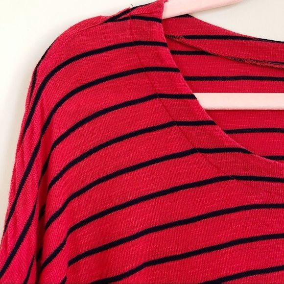 Splendid Red Navy Stripe Short Sleeve Tee Size Small - Picture 3 of 6